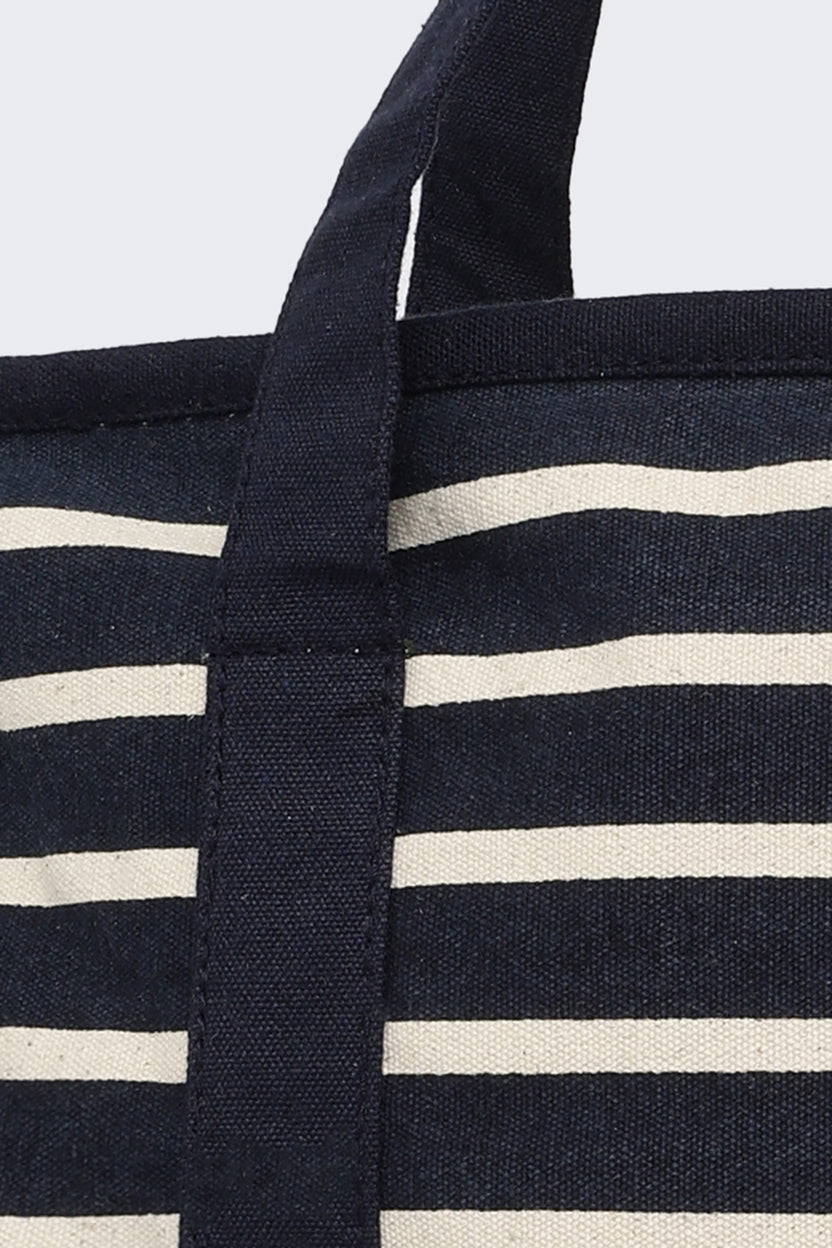 Navy Canvas Tote Bag for Women - Image 3