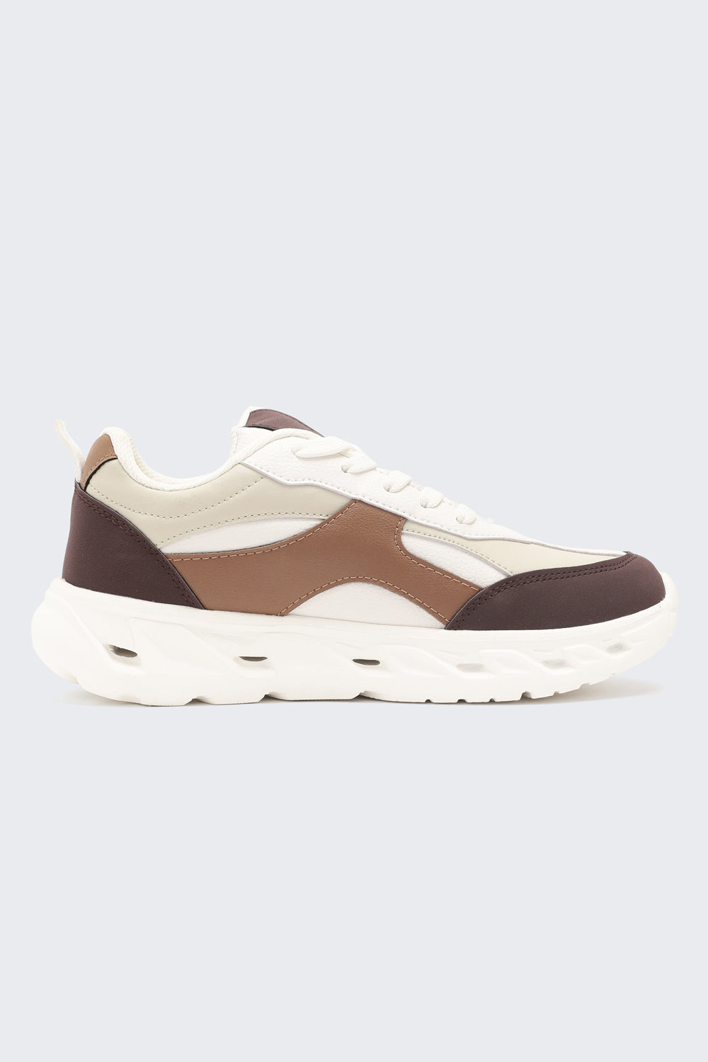 Brown Colourblocked Sneakers for Men - Image 2