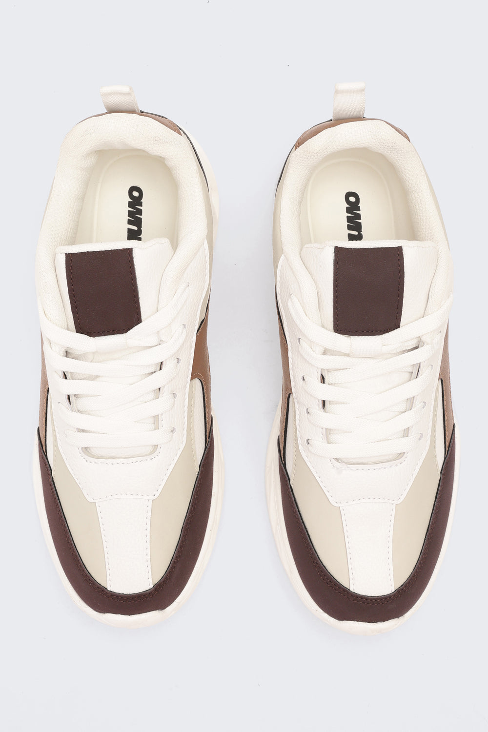 Brown Colourblocked Sneakers for Men - Image 4