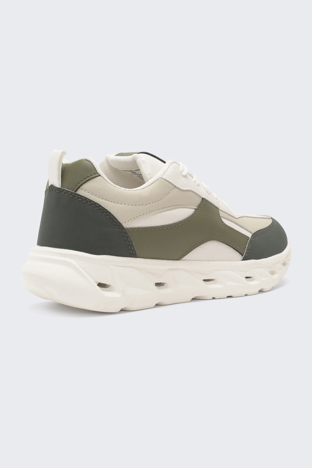 Olive Colourblocked Sneakers for Men - Image 3