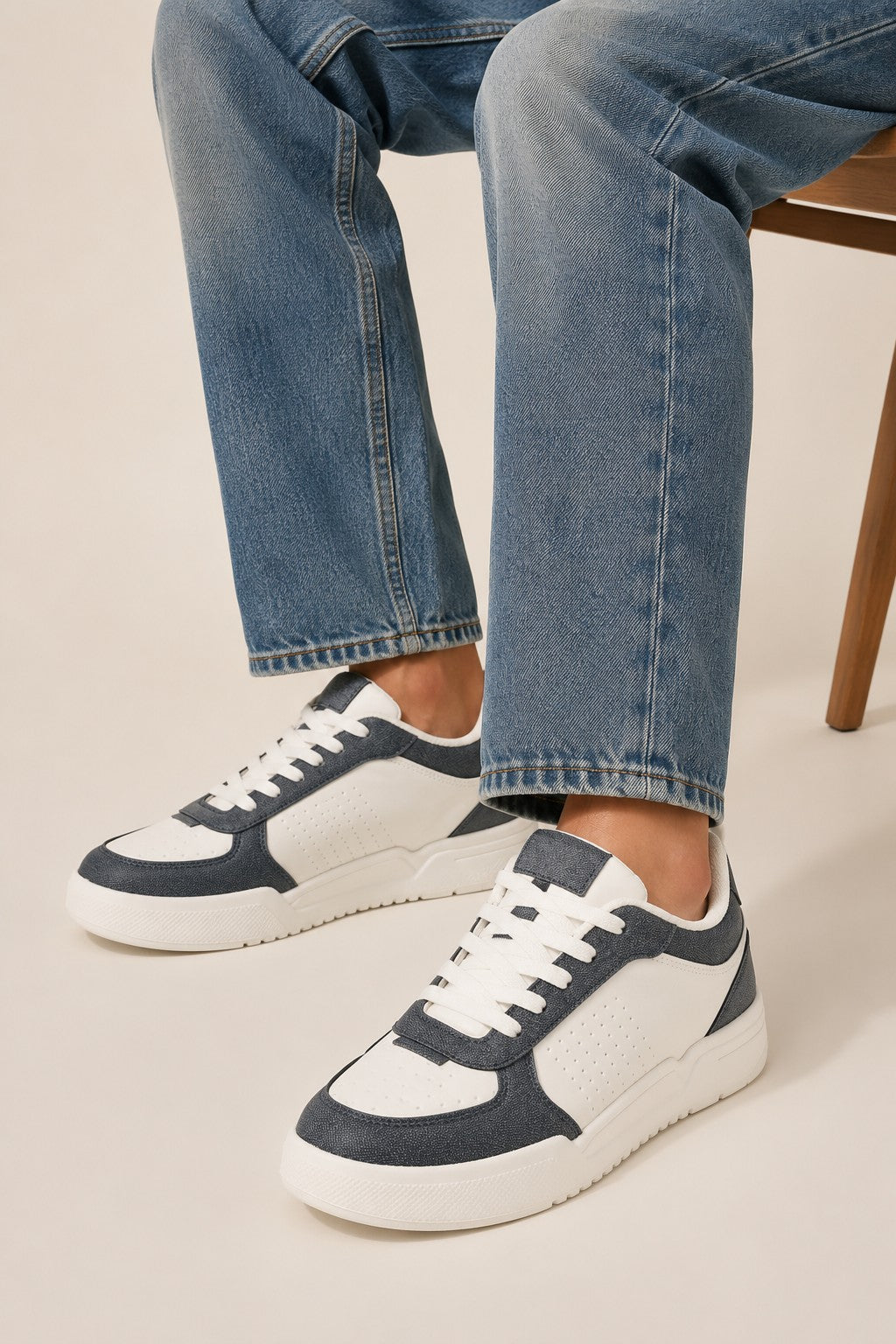 Blue Colourblocked Sneakers for Men - Image 1