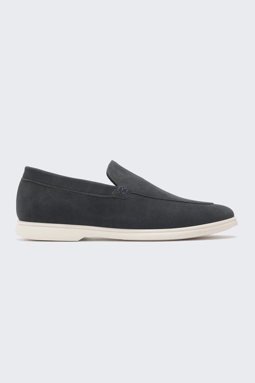 Navy Solid Loafers for Men - Image 2