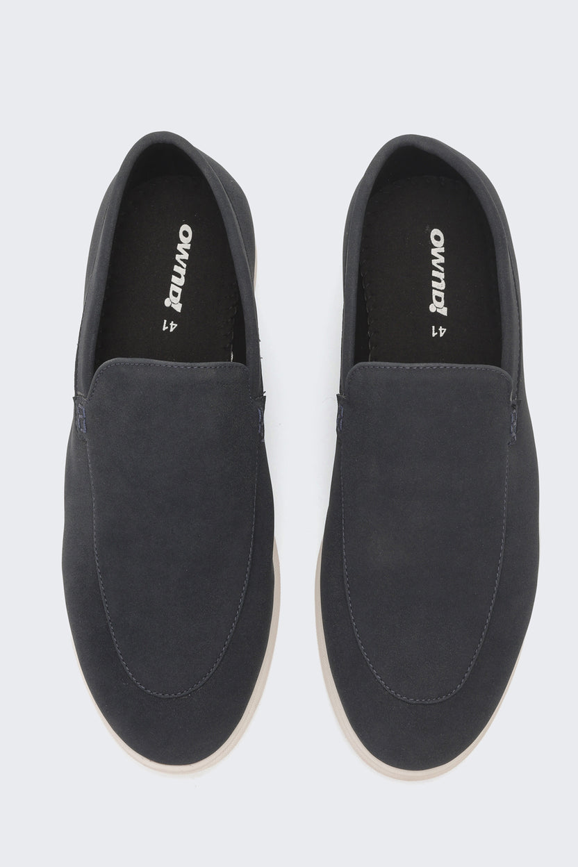 Navy Solid Loafers for Men - Image 4