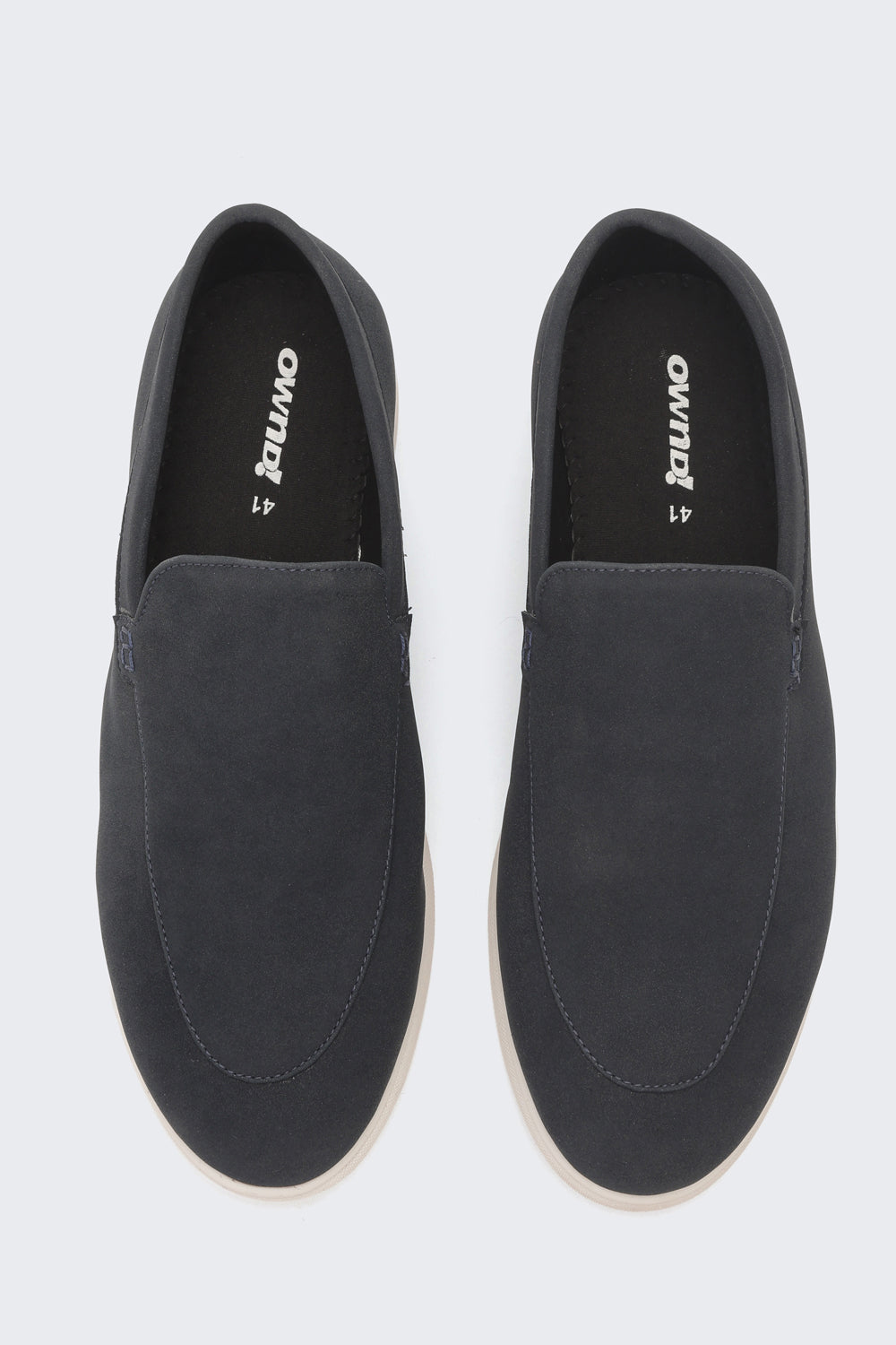 Navy Solid Loafers for Men - Image 4
