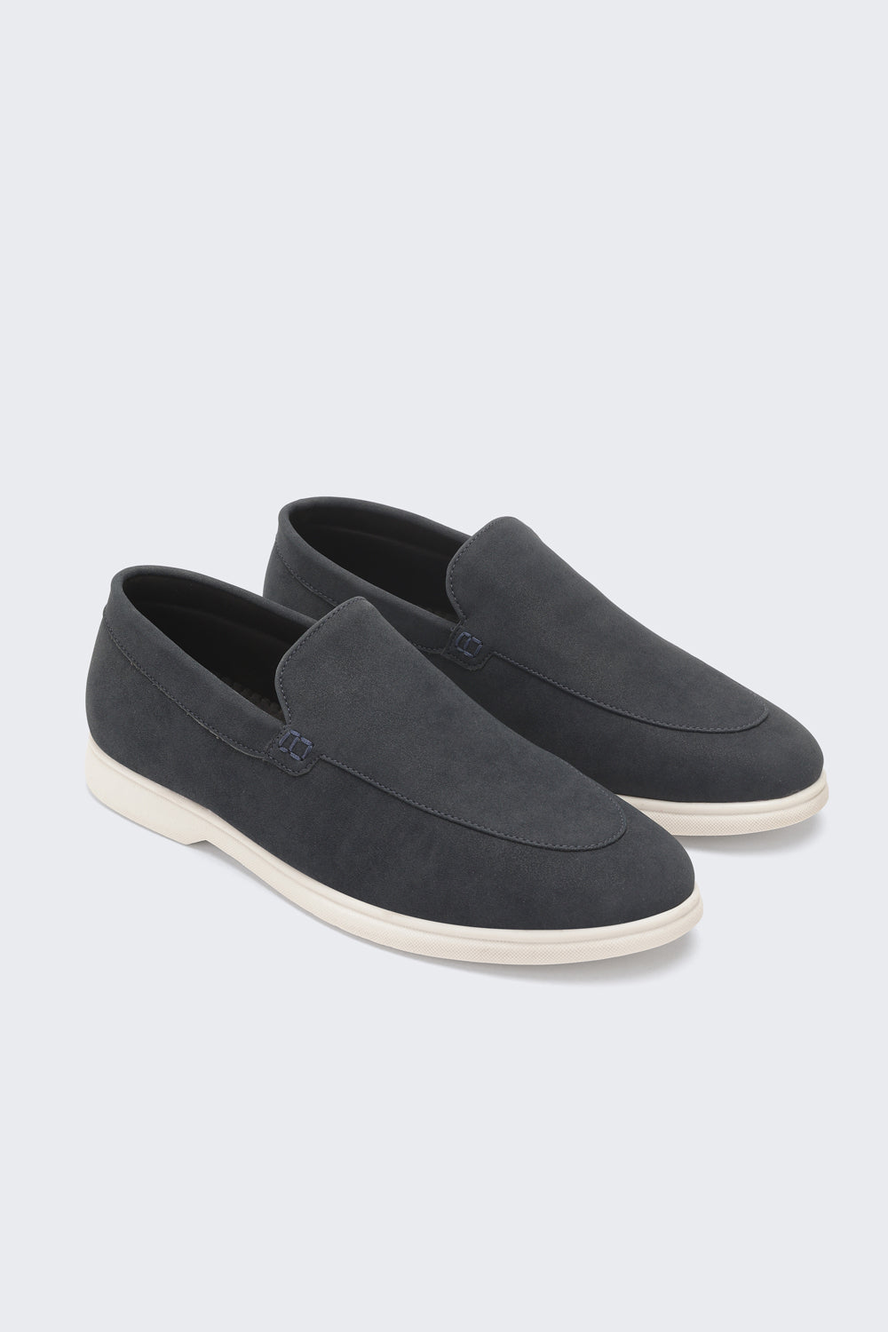 Navy Solid Loafers for Men - Image 5