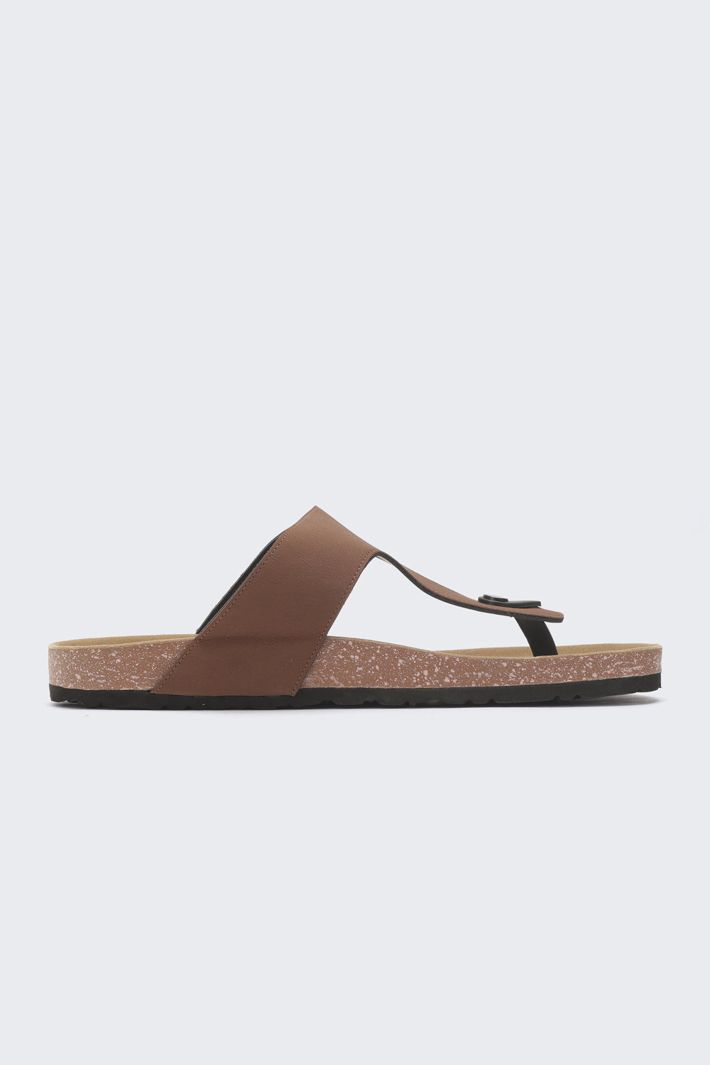 Brown Solid Sandals for Men - Image 2