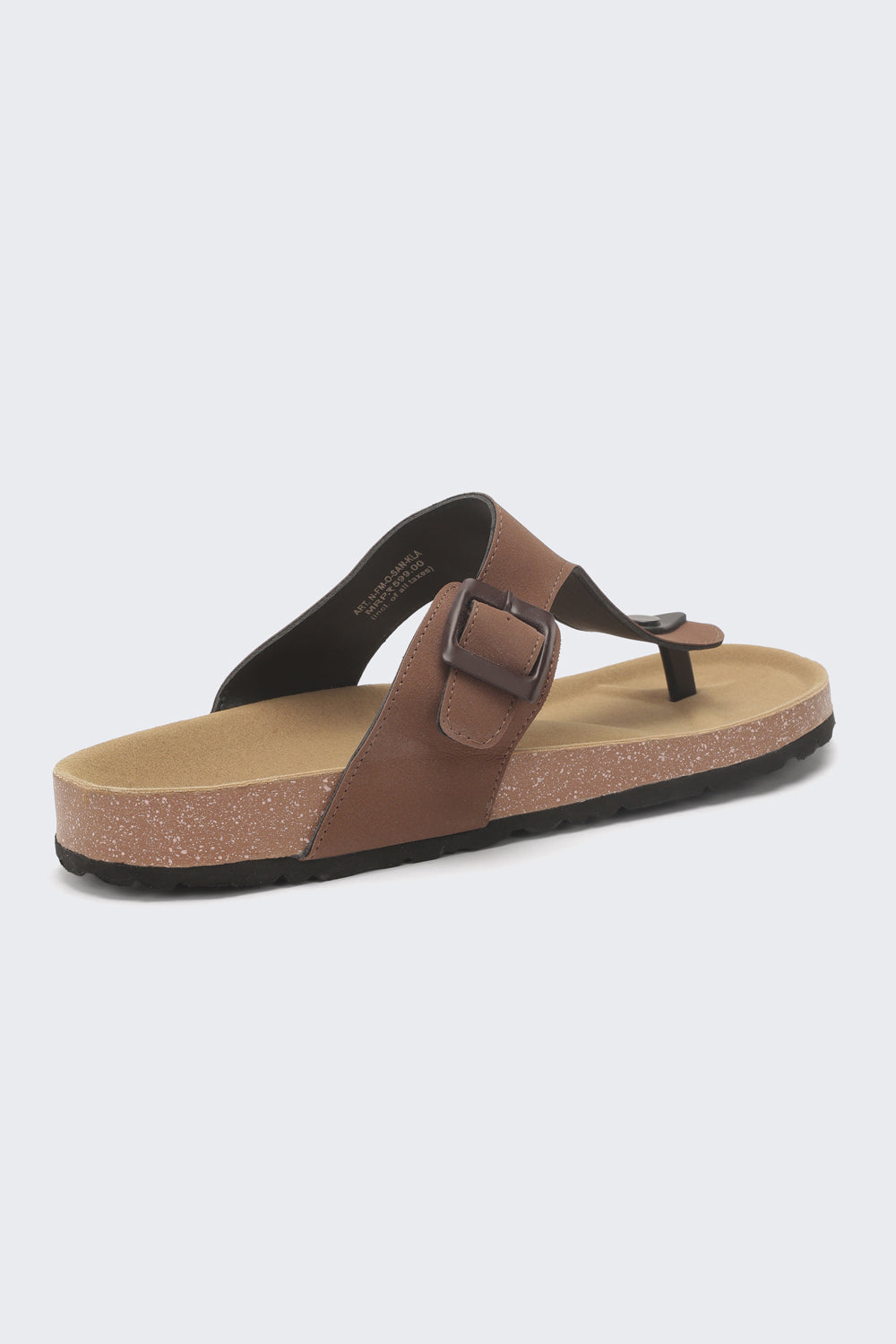 Brown Solid Sandals for Men - Image 3