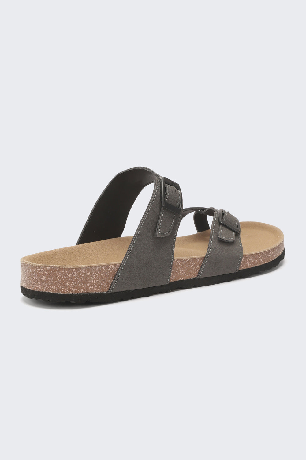 Grey Solid Sandals for Men - Image 3