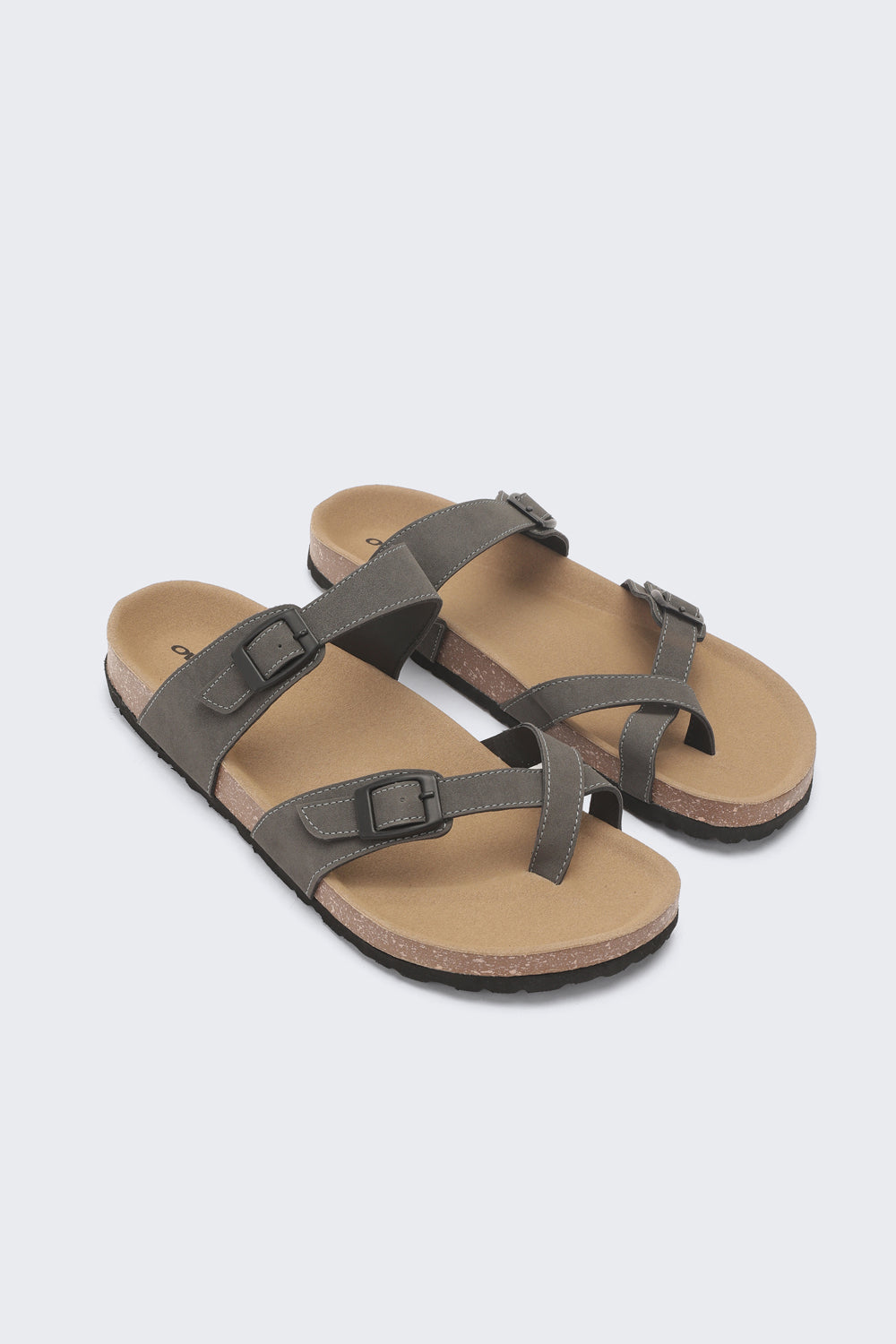 Grey Solid Sandals for Men - Image 5