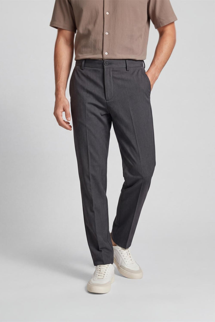 Charcoal Slim Fit Formal Trouser With 2 Pocket for Men - Image 2