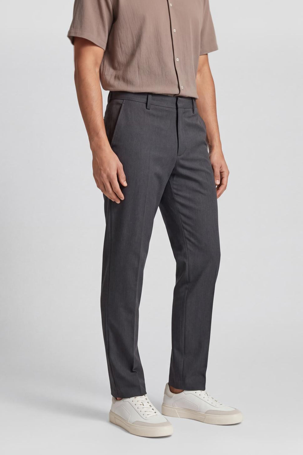 Charcoal Slim Fit Formal Trouser With 2 Pocket for Men - Image 4
