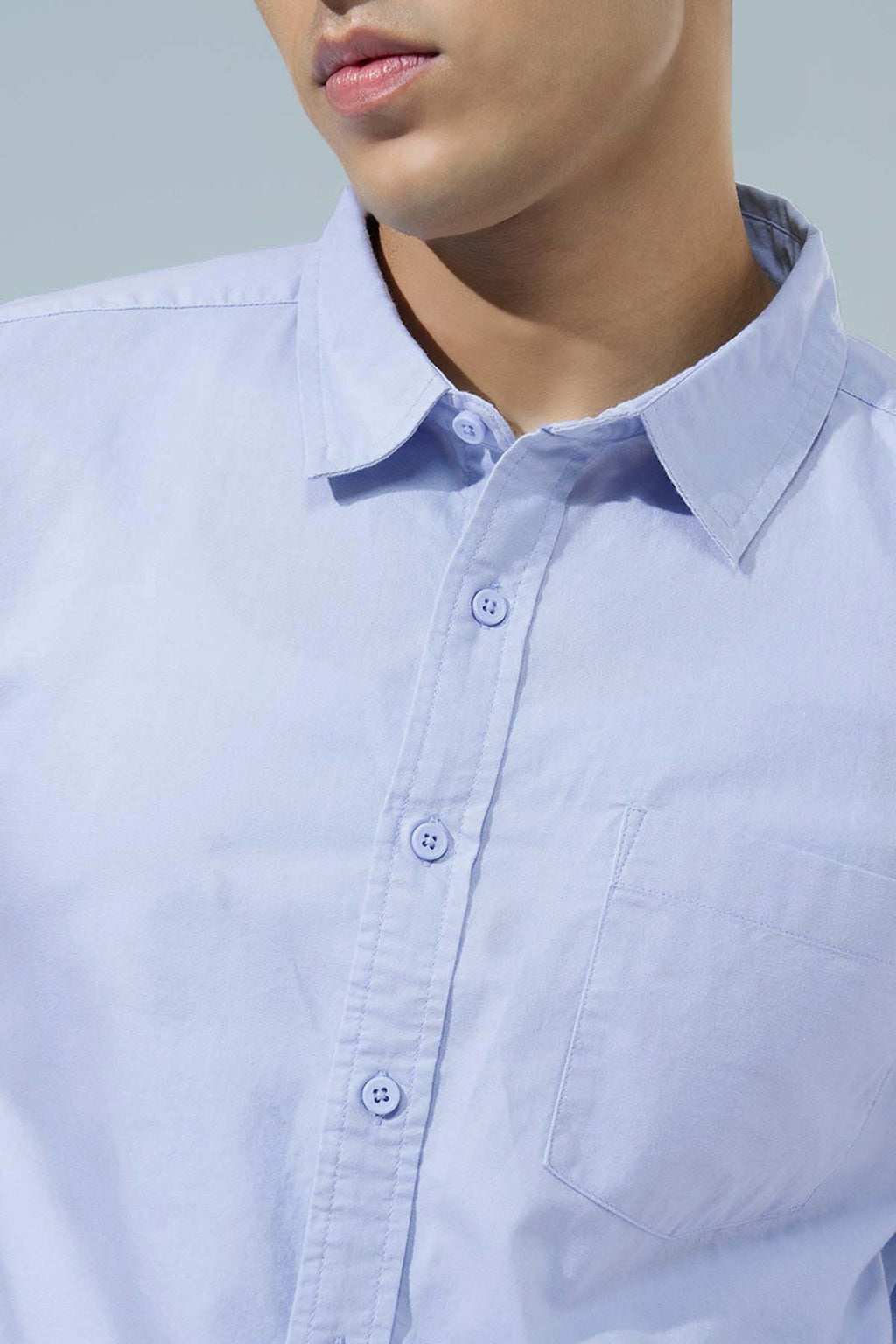 Blue Regular Fit Formal Shirt for Men - Image 3