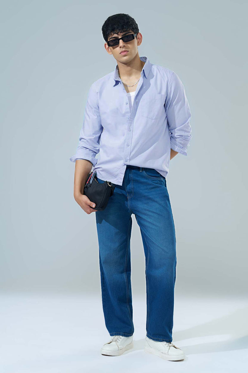 Blue Regular Fit Formal Shirt for Men - Image 6