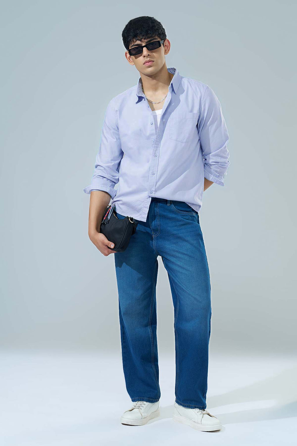 Blue Regular Fit Formal Shirt for Men - Image 6