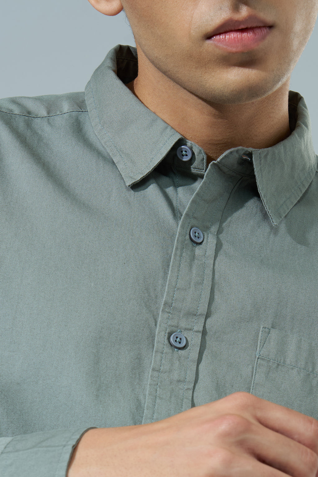 Olive Regular Fit Formal Shirt for Men - Image 3