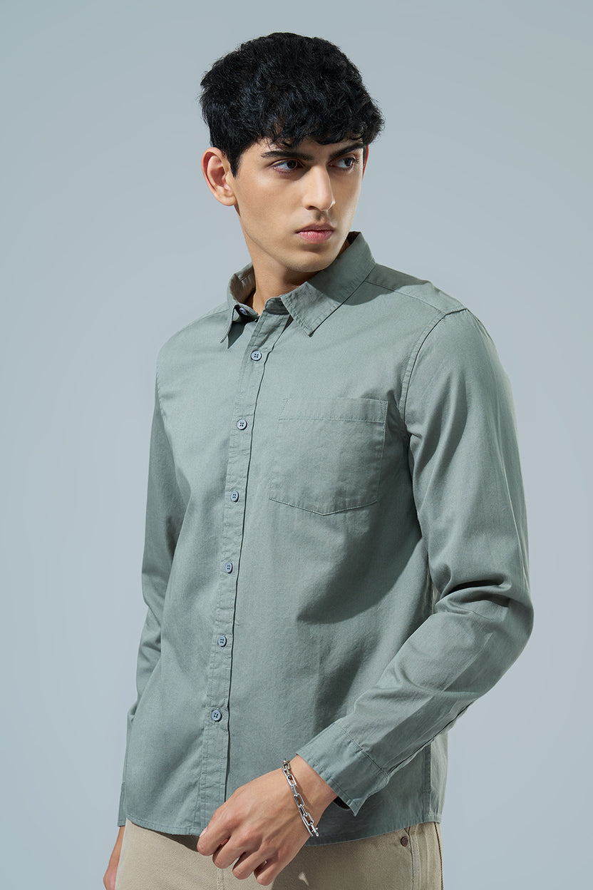 Olive Regular Fit Formal Shirt for Men - Image 4