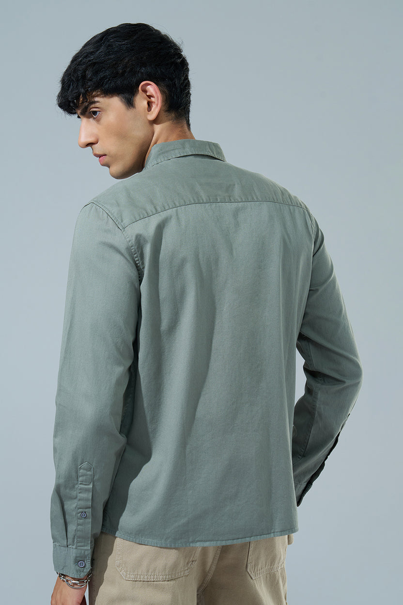 Olive Regular Fit Formal Shirt for Men - Image 5