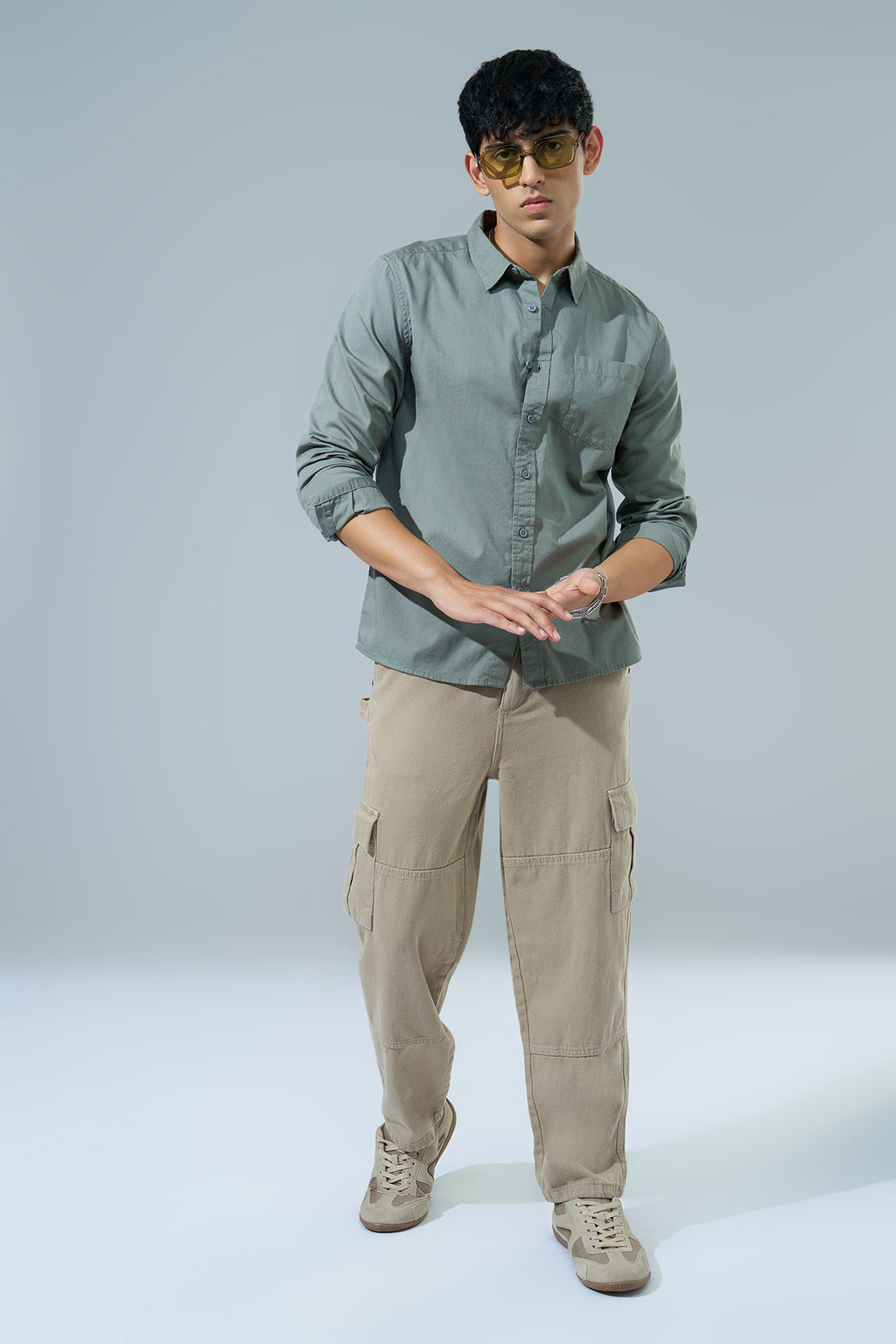Olive Regular Fit Formal Shirt for Men - Image 6