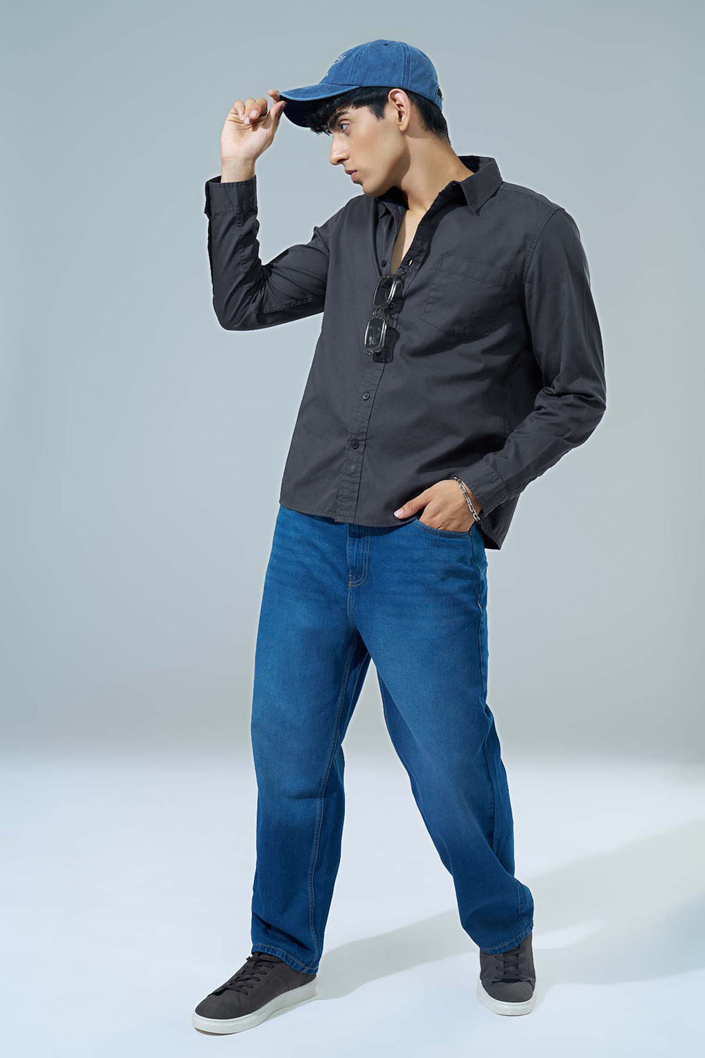 Grey Regular Fit Formal Shirt for Men - Image 6