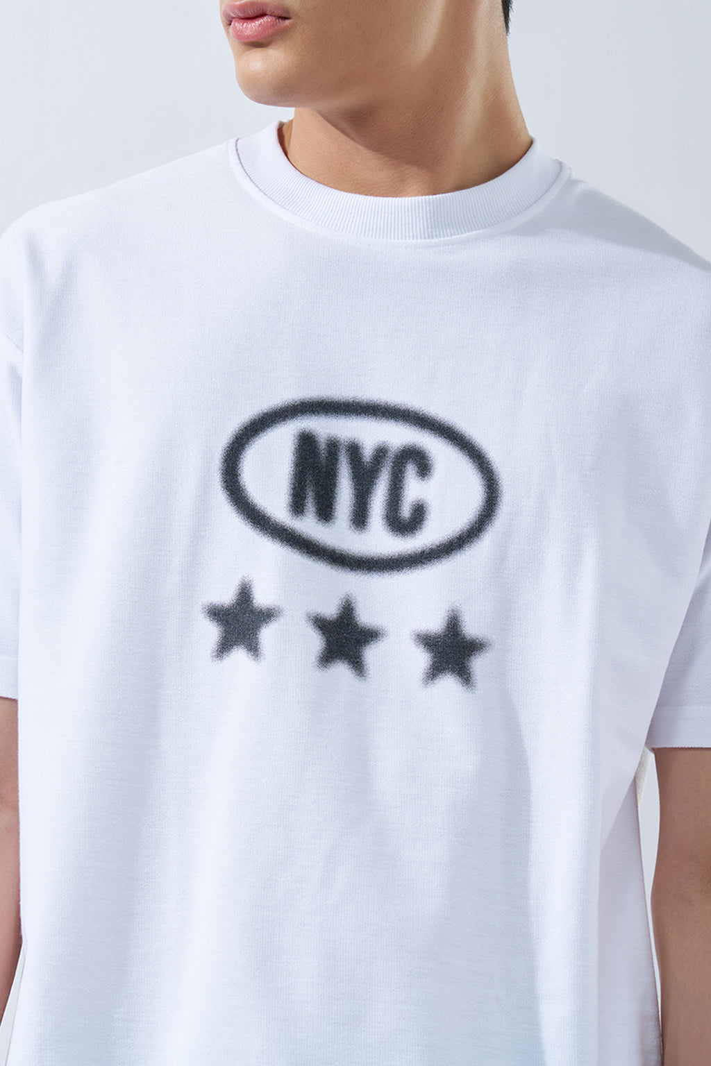 White Typographic T-Shirt for Men - Image 3