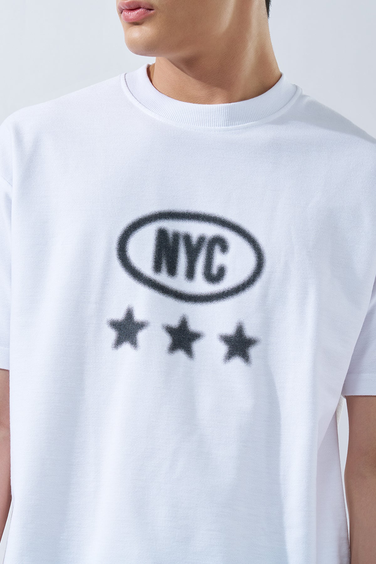 White Typographic T-Shirt for Men - Image 3