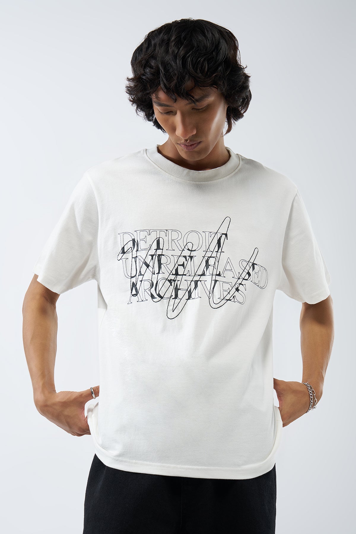 White Printed Regular Fit T-Shirt for Men - Image 2