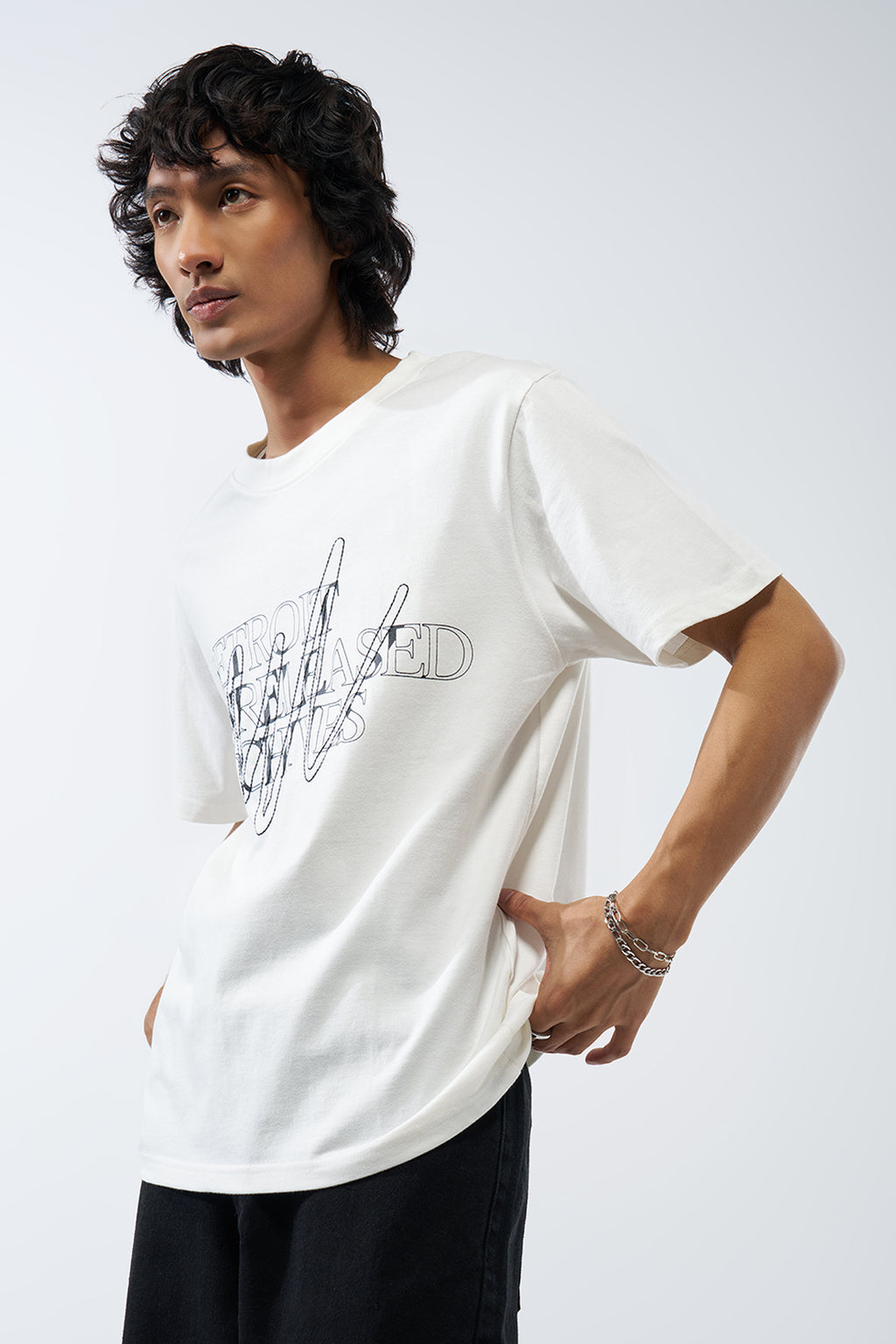White Printed Regular Fit T-Shirt for Men - Image 4