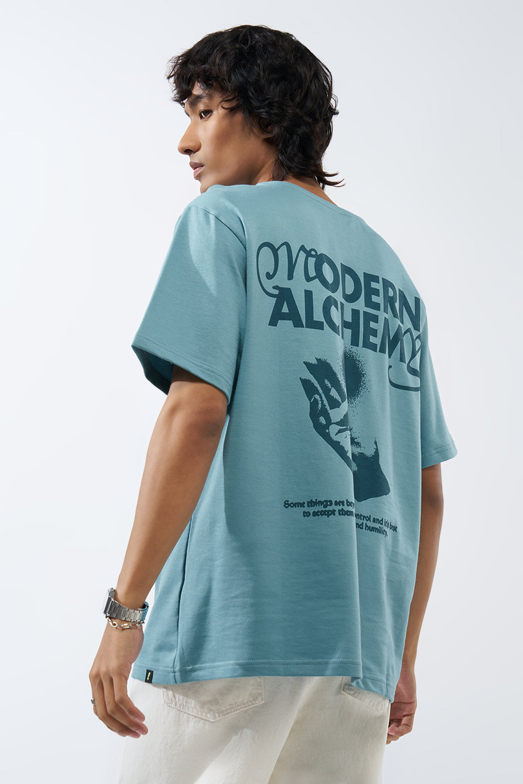 Aqua Graphic Printed Regular Fit T-Shirt for Men - Image 5