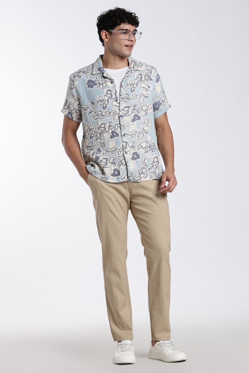 Beige Regular Fit Trouser For Men - Image 6