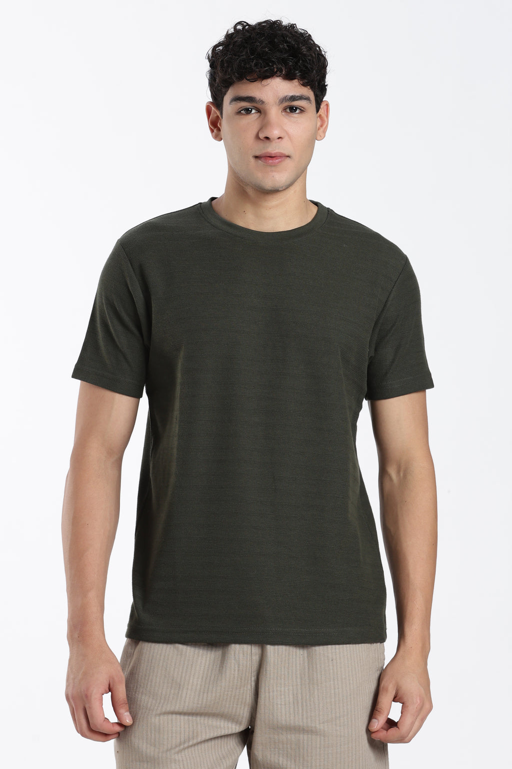 Olive Regular Fit T-Shirt for Men - Image 2
