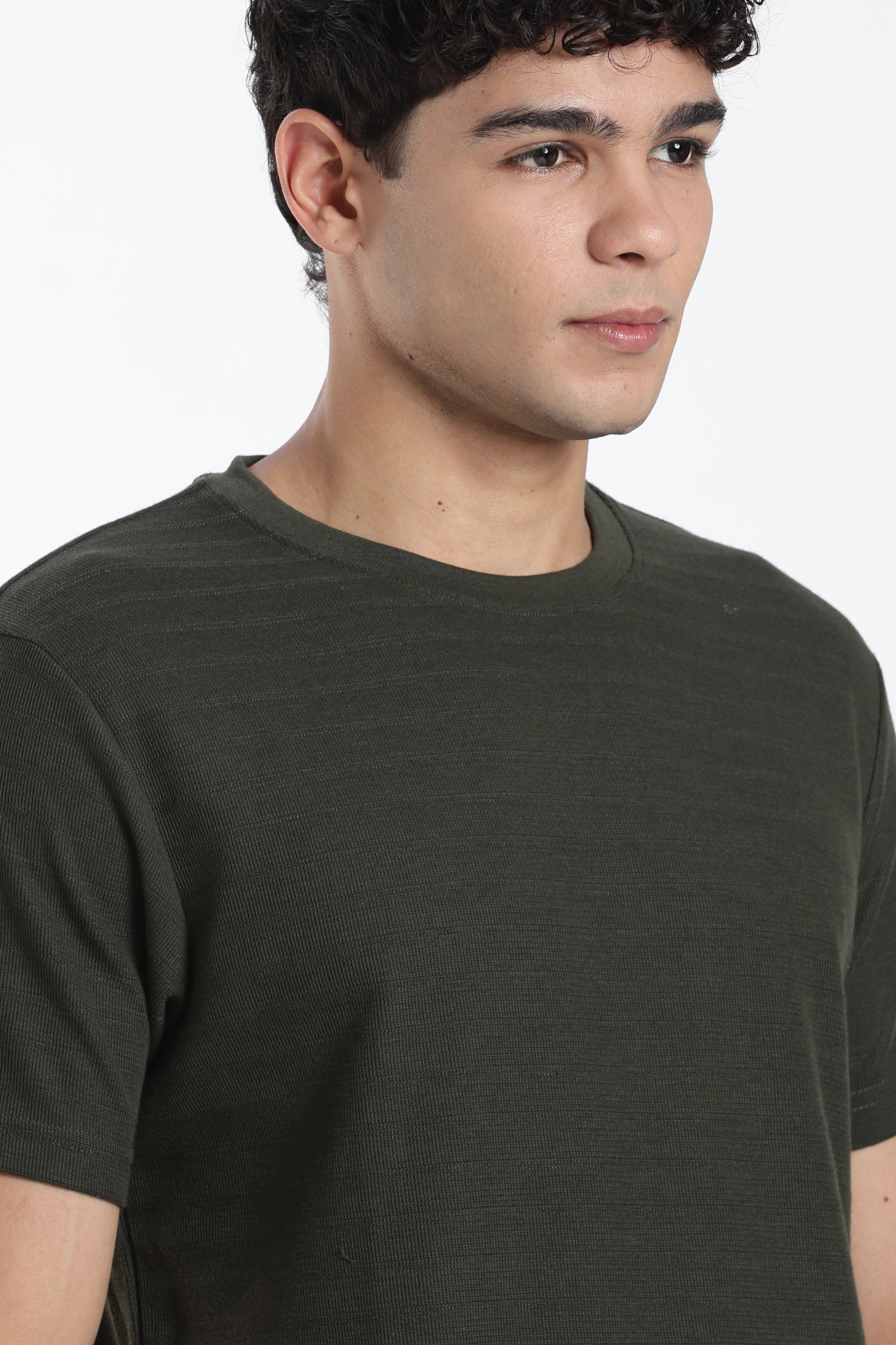 Olive Regular Fit T-Shirt for Men - Image 3