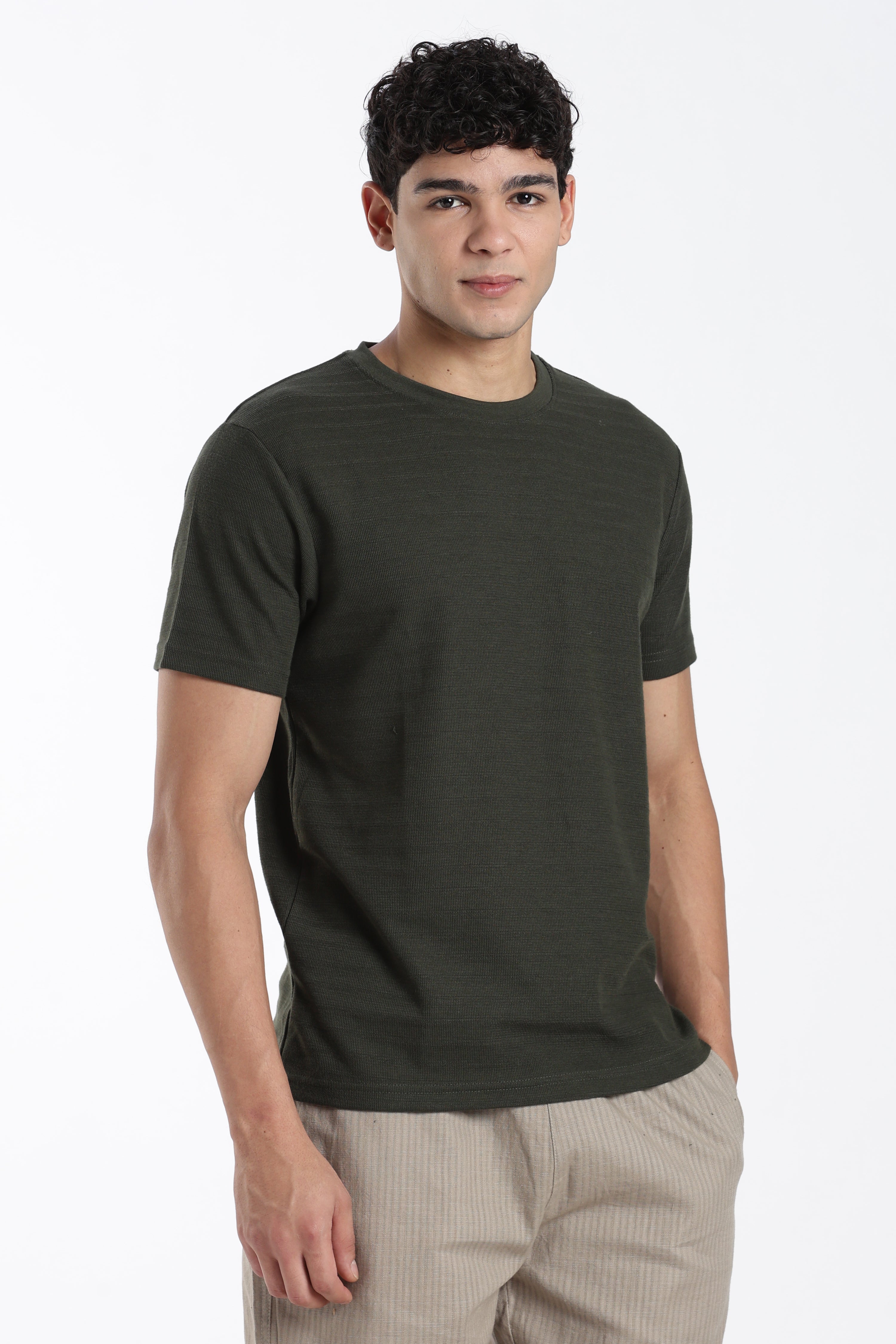 Olive Regular Fit T-Shirt for Men - Image 4