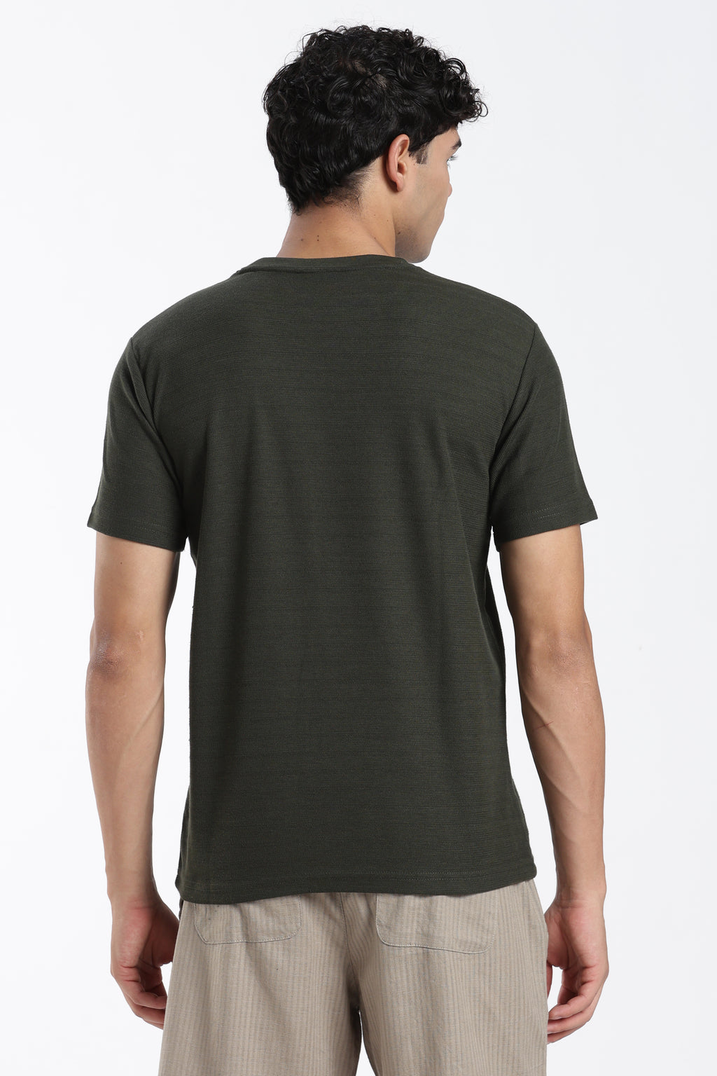 Olive Regular Fit T-Shirt for Men - Image 5