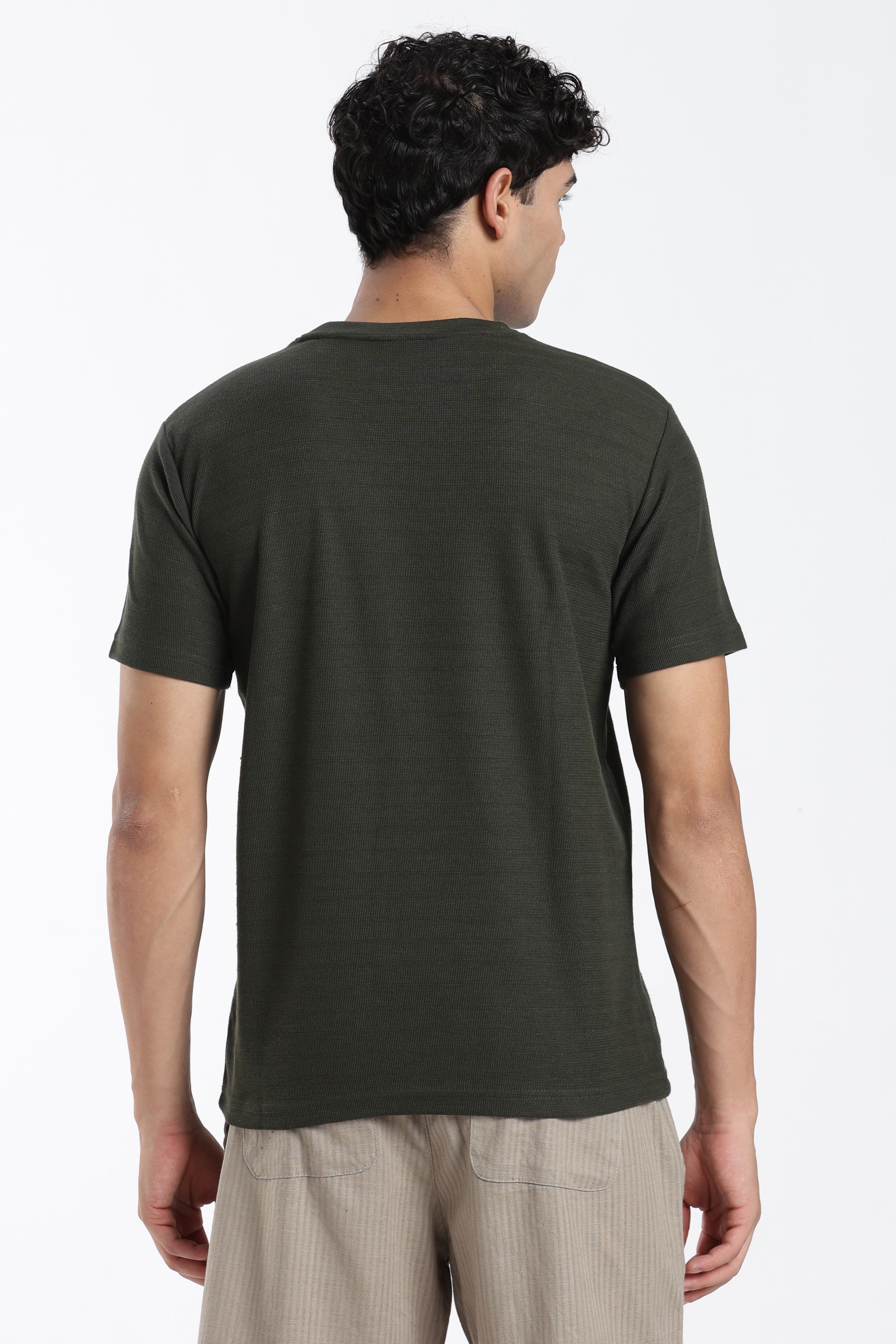 Olive Regular Fit T-Shirt for Men - Image 5