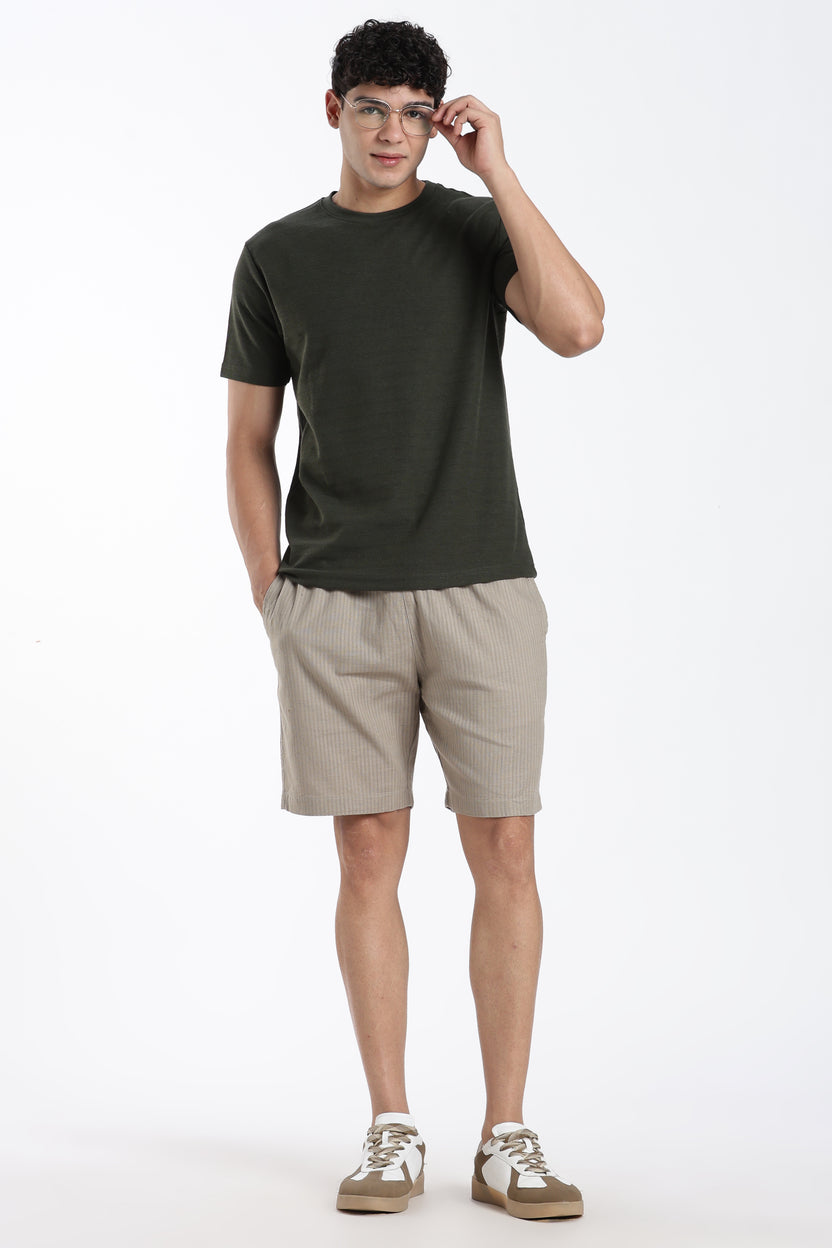 Dark Green Regular Fit T-Shirt for Men - Image 6