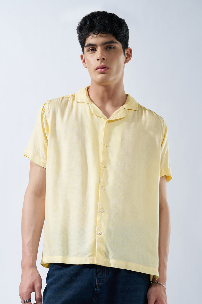 Yellow Solid Shirt for Men - Image 2