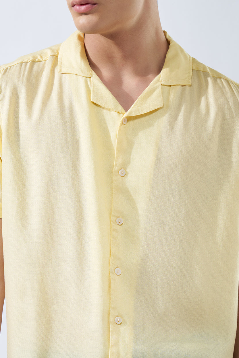 Yellow Solid Shirt for Men - Image 7