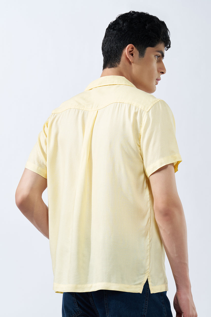Yellow Solid Shirt for Men - Image 5