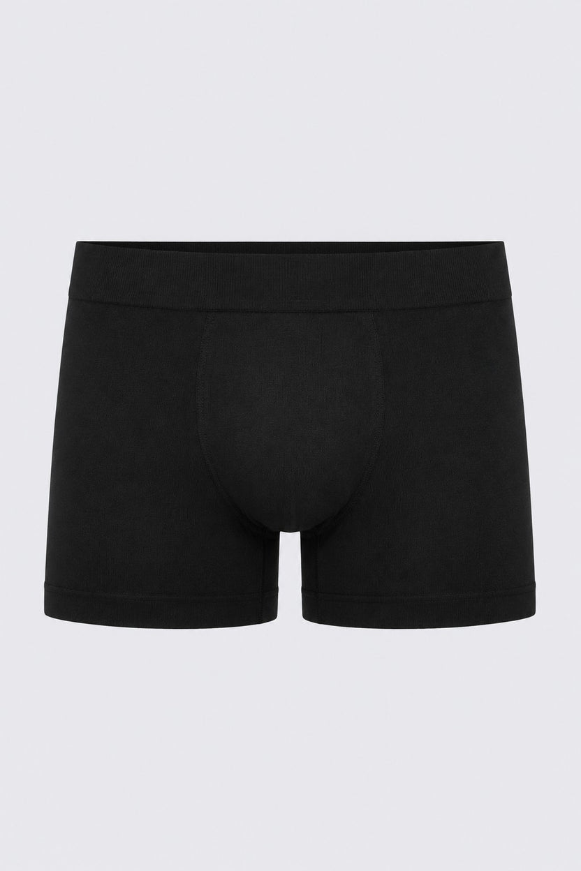 Black Solid Regular Fit Trunks for Men - Image 2