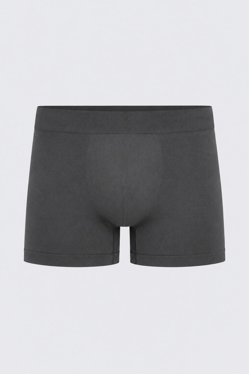 Grey Solid Regular Fit Trunks for Men - Image 2