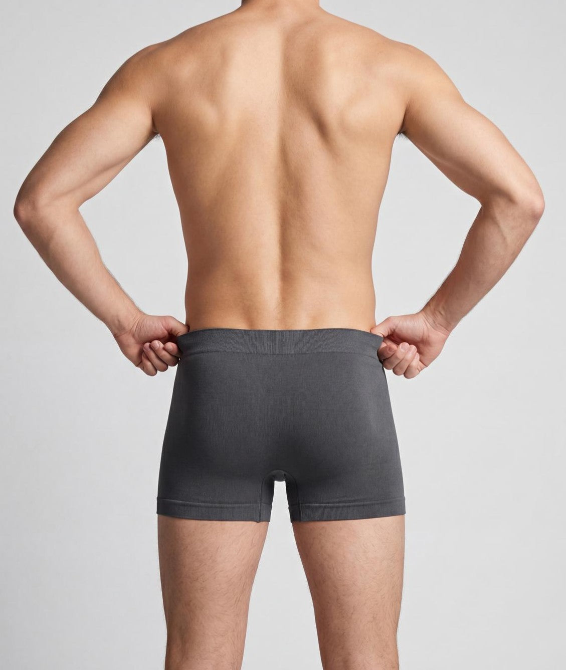 Grey Solid Regular Fit Trunks for Men - Image 4