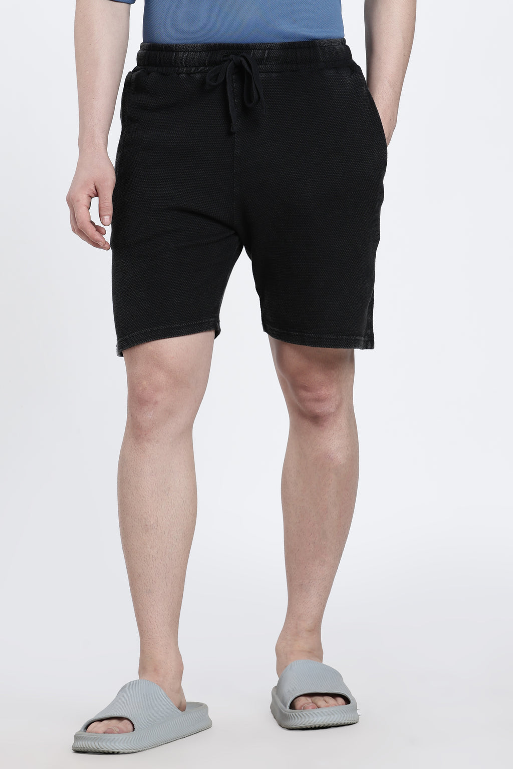 Black Regular Fit Shorts for Men - Image 2