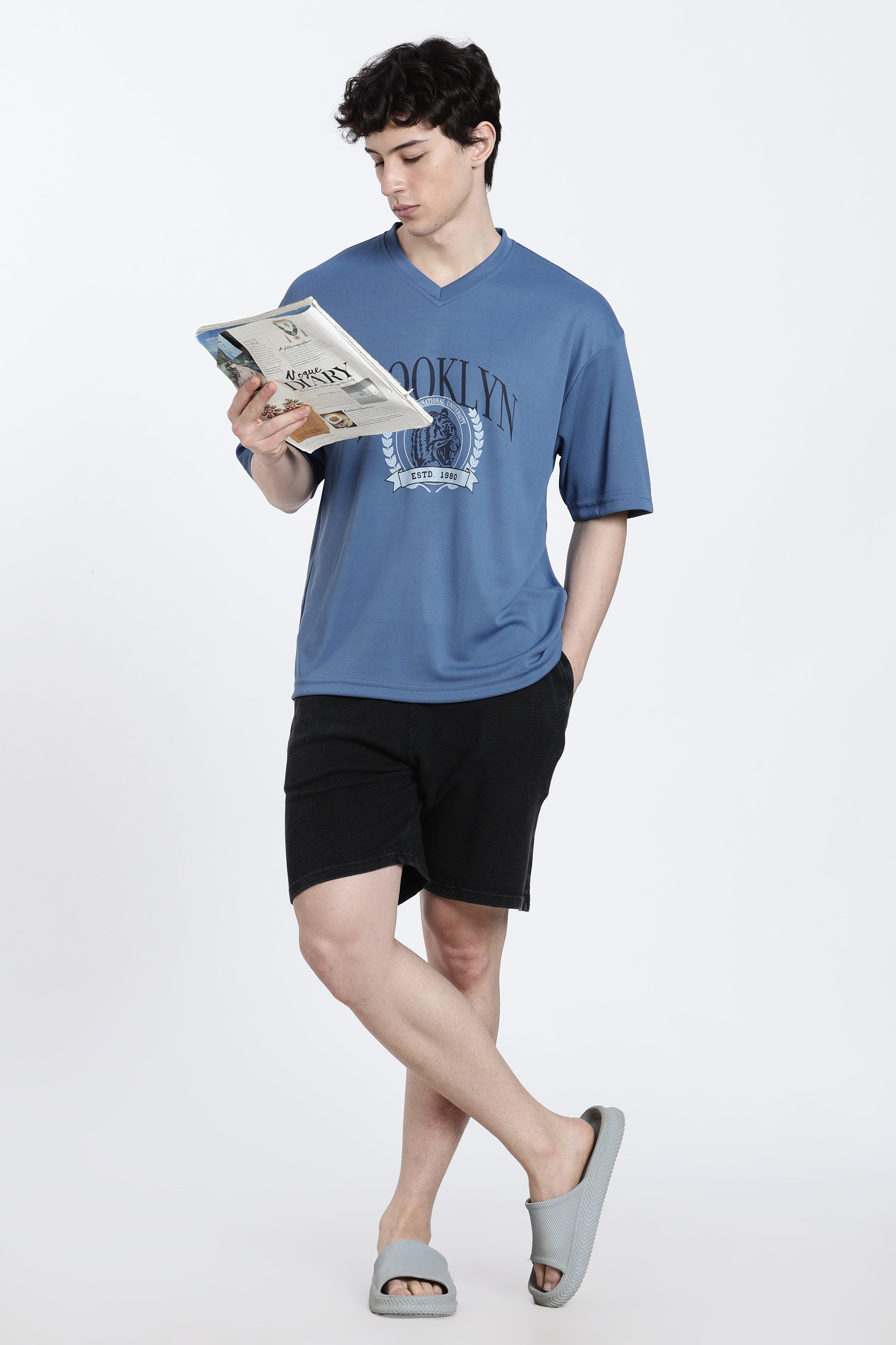 Black Regular Fit Shorts for Men - Image 6