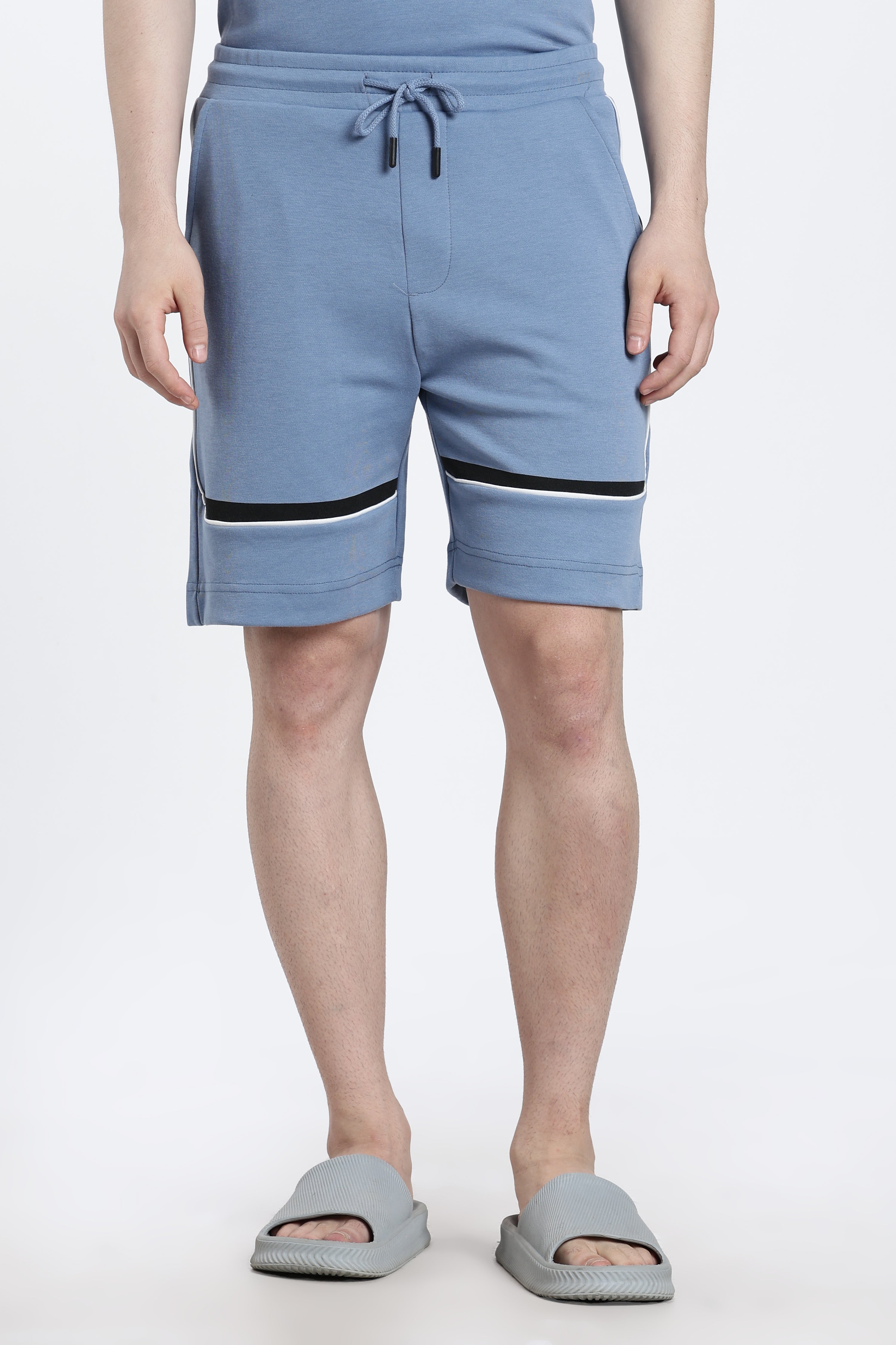 Blue Regular Fit Shorts for Men - Image 2