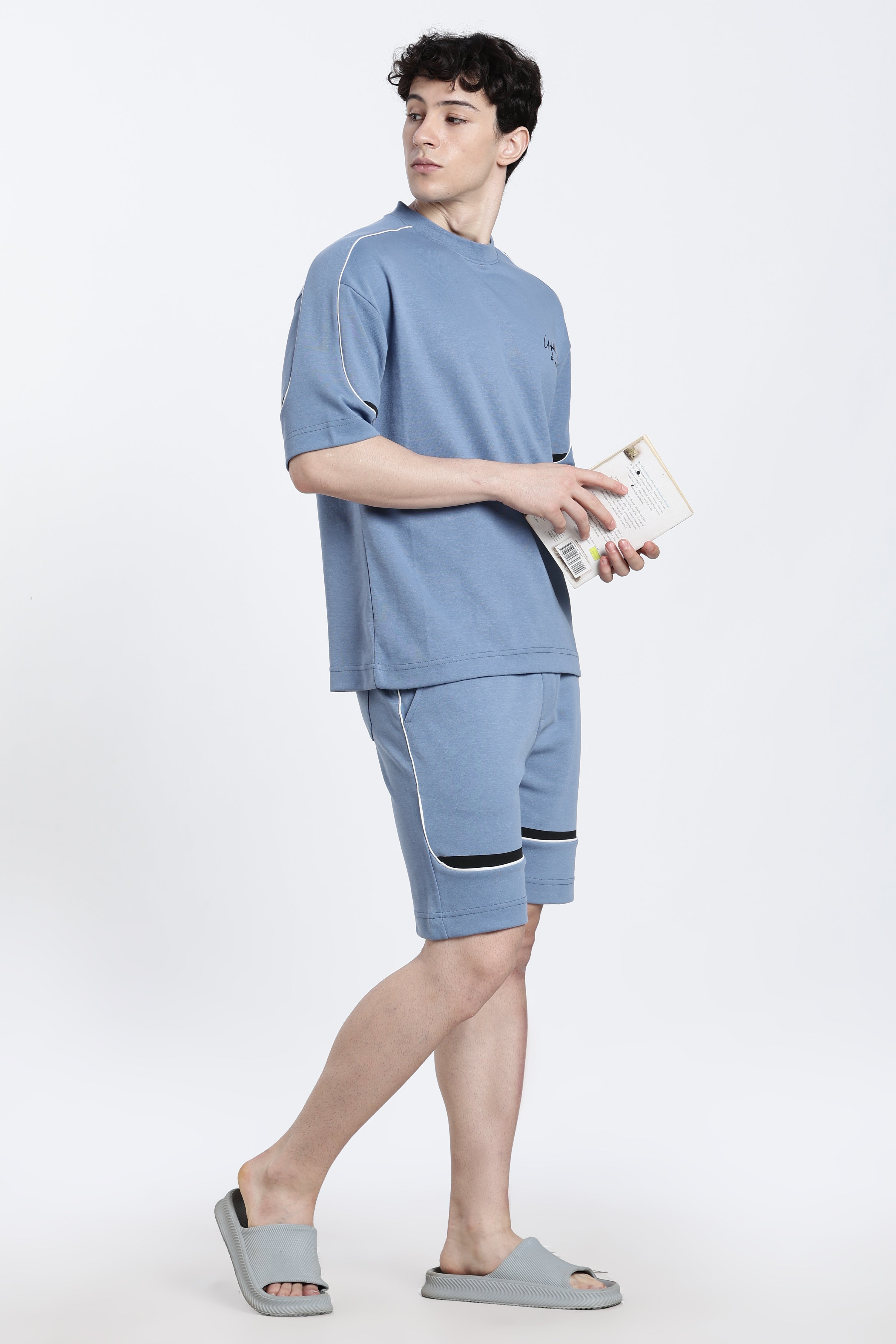 Blue Regular Fit Shorts for Men - Image 6