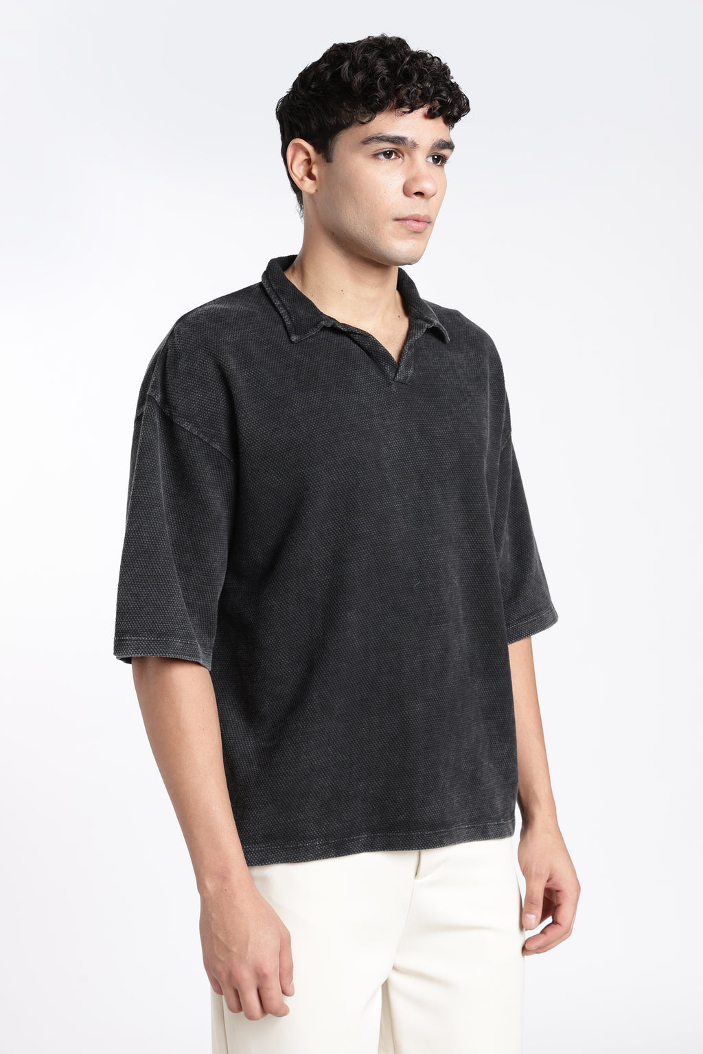Charcoal Regular Fit Polo T-Shirt for Men - Image 4