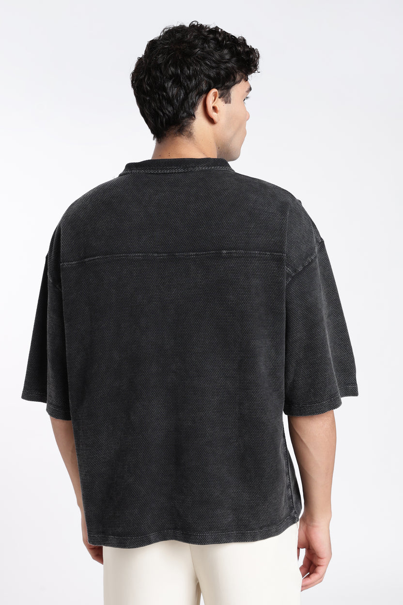 Charcoal Regular Fit Polo T-Shirt For Men - Image 5