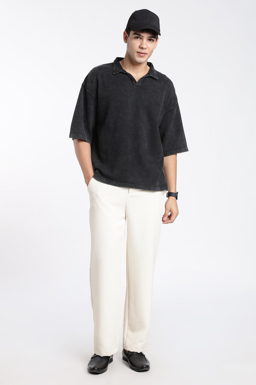 Charcoal Regular Fit Polo T-Shirt For Men - Image 6