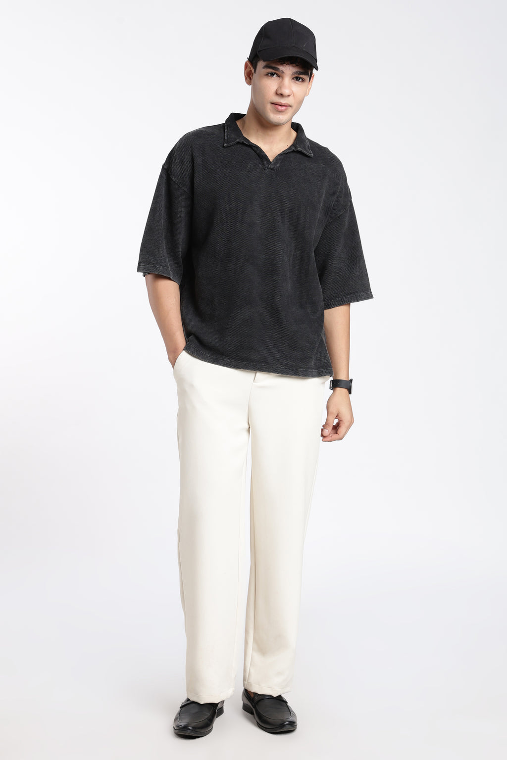 Charcoal Regular Fit Polo T-Shirt for Men - Image 6