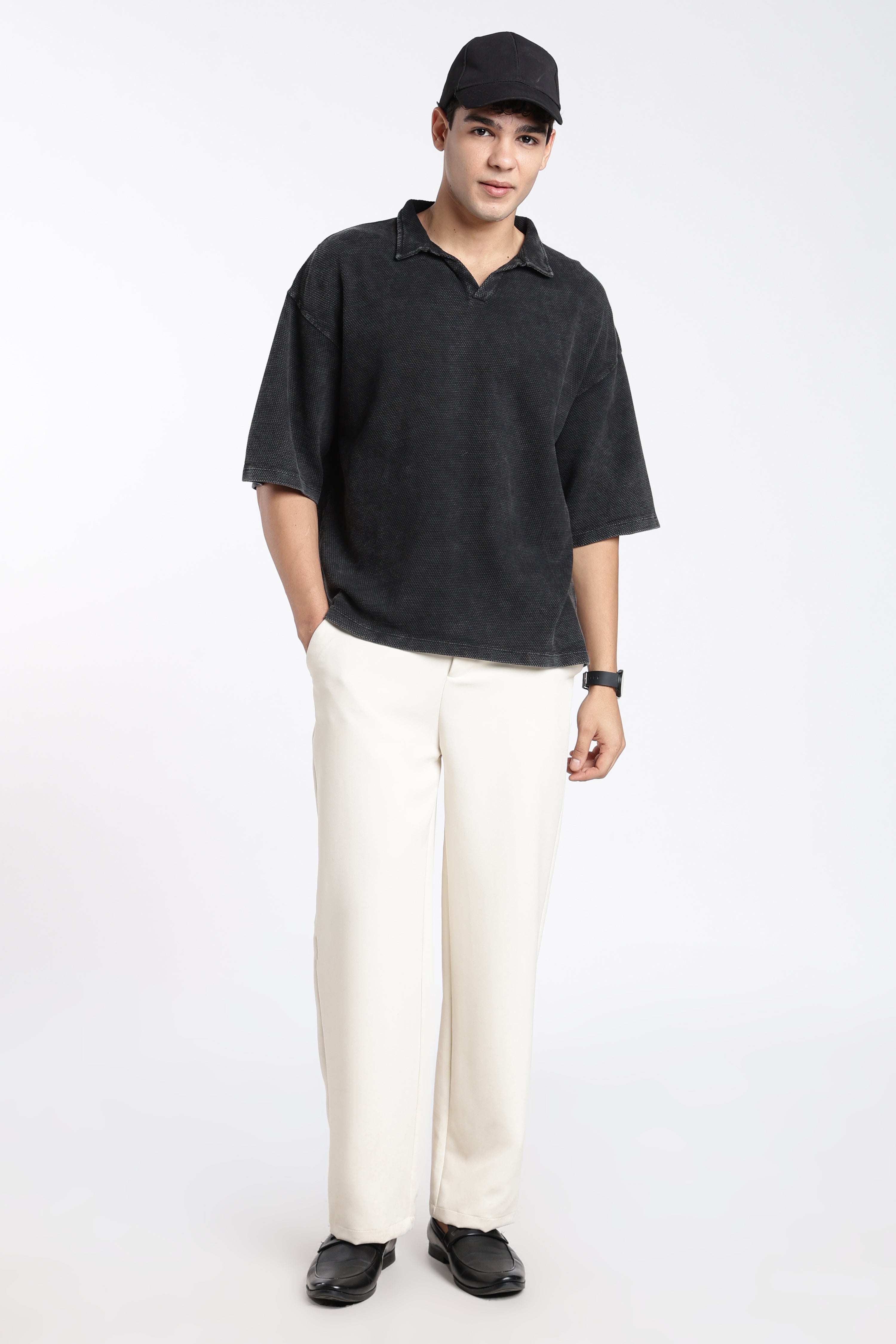 Charcoal Regular Fit Polo T-Shirt for Men - Image 6